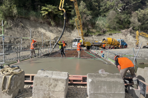 Concrete pour complete at Glenbrook