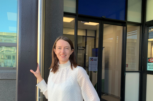 Laitinen outside Hawkes Bay Business Hub where she will be based in her new role