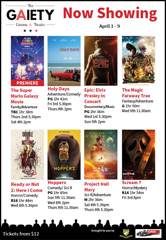 Gaiety Theatre April 1 -9