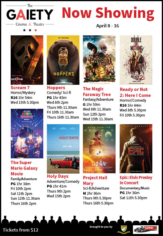 Gaiety Theatre April 8 - 16