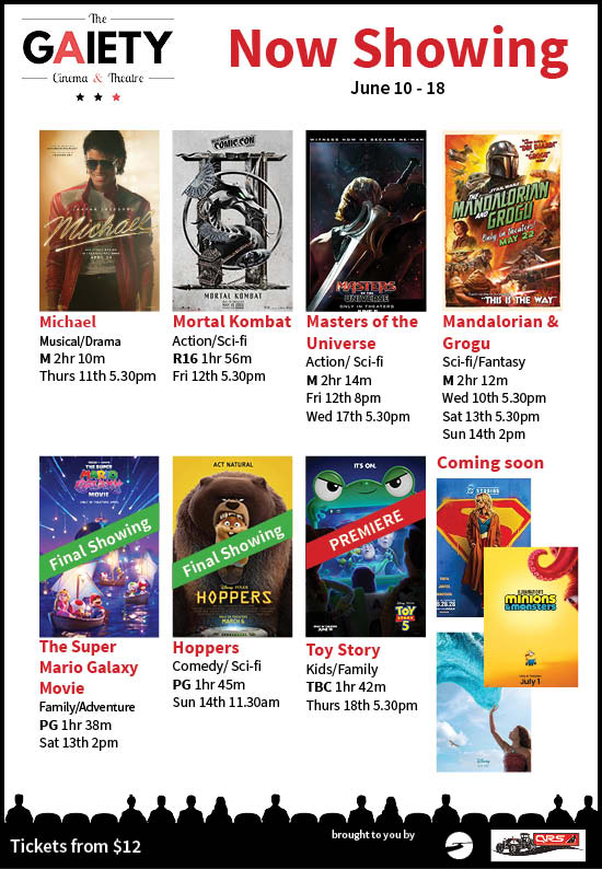 Gaiety Theatre Schedule June 10 - 18