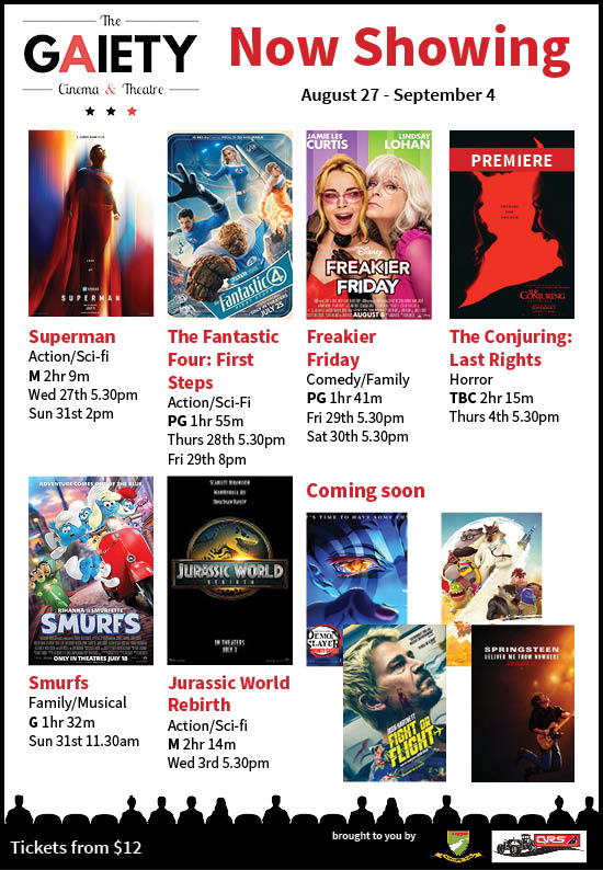 Gaiety Theatre Schedule 27-3