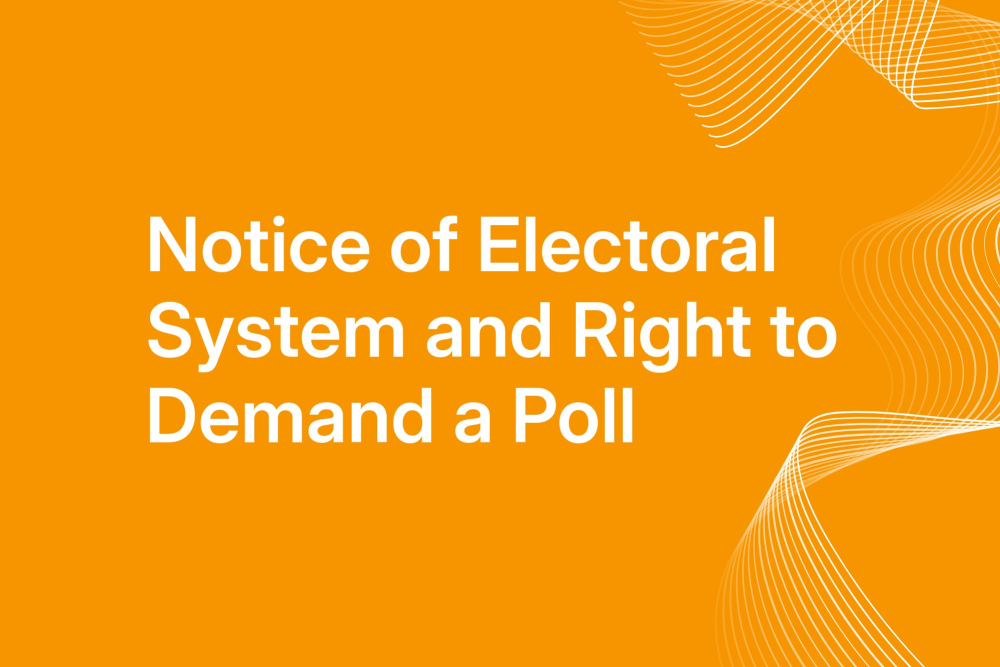 Notice of Electoral System and Right to Demand a Poll 