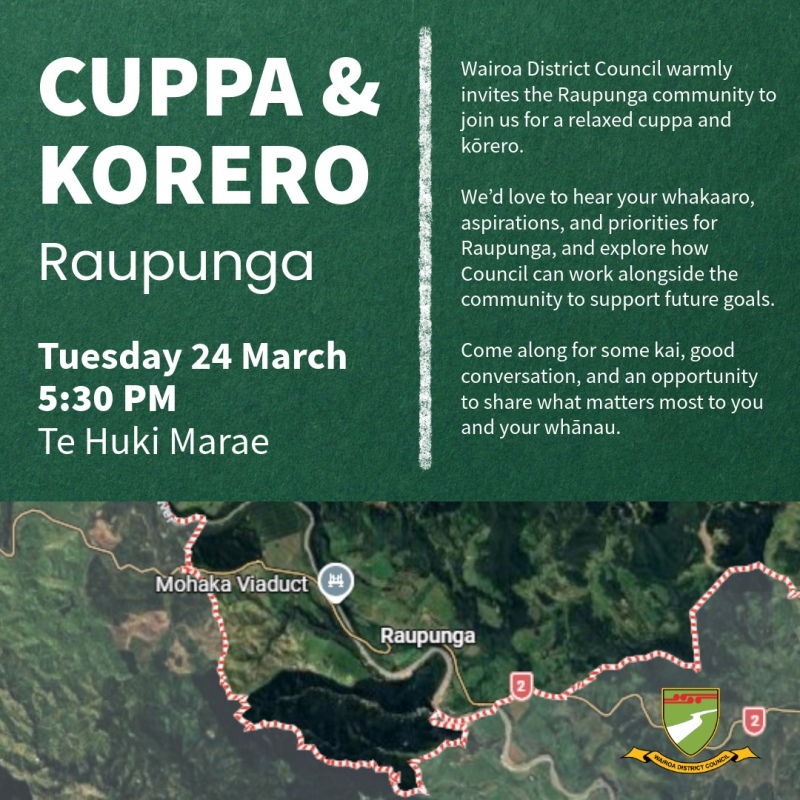Cuppa & Korero - Raupunga