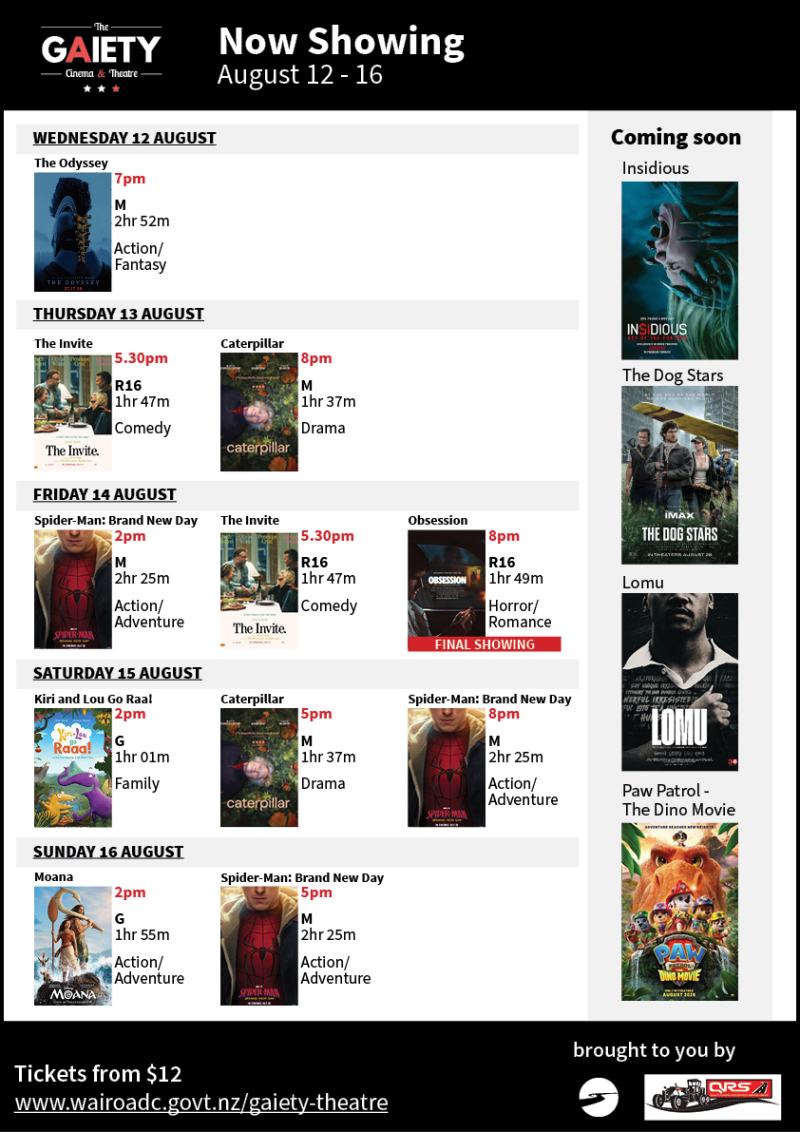 Theatre Schedule