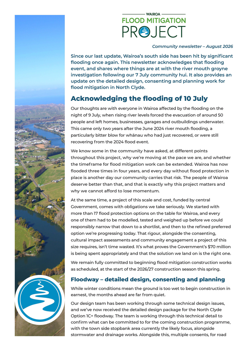Flood Project Newsletter July 26