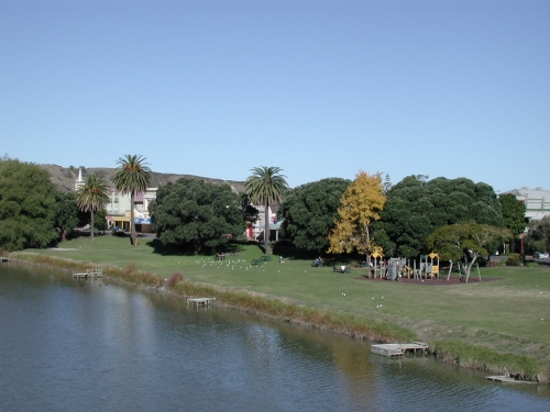 Wairoa waterfront on Wairoa River